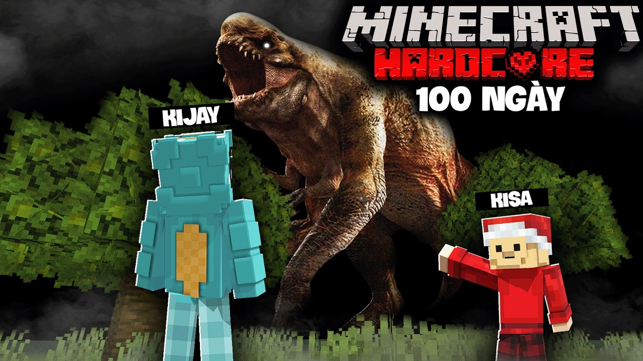 Kijay Sinh Tồn 100 NGÀY MINECRAFT JURASSIC PARK SIÊU KHÓ Cùng Với KisaMC!!