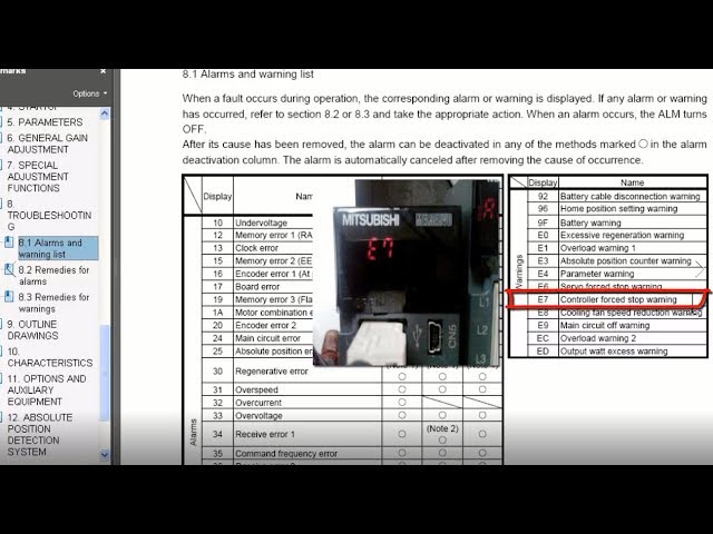 Reset/リセットメロハー Mitsubishi Quick Tips: Clearing an 'E7' Warning on a