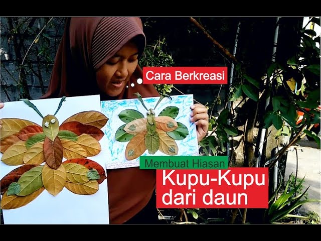 Kolase Kupu Kupu Dari  Daun  Pisang  Kering Rahman Gambar 