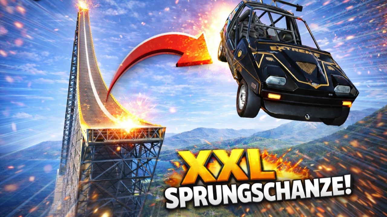 Welches Auto springt am weitesten? (BeamNG)