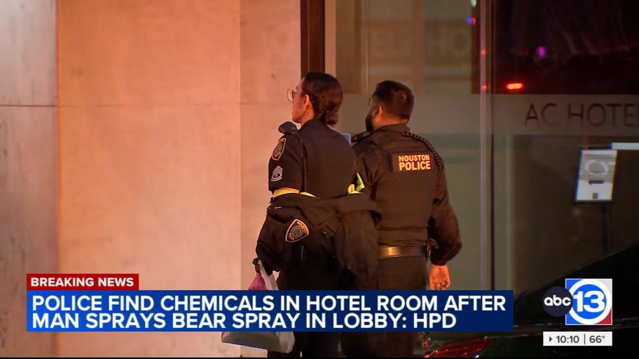 Man in custody after spraying bear spray in downtown Houston hotel ...