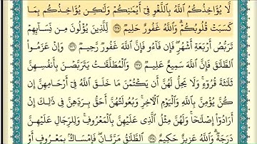 سورة البقرة (صفحة ٣٦) من آية ٢٢٥ إلى آية ٢٣٠ | الشيخ إبراهيم الأخضر