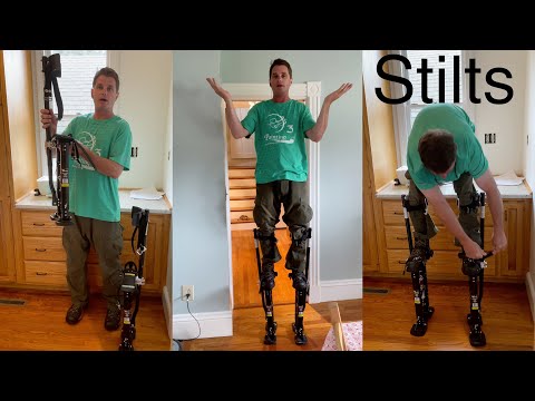 How To Use Drywall Stilts - Warner 18 - 30 Strap N Stride Aluminum  Drywall Stilts 