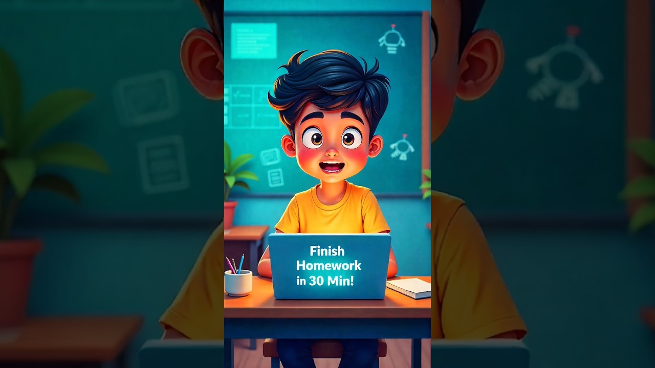 2 AI Homework Tricks 🤖📚 (Finish in 30 Min!) | AI Study Hacks for Students 🚀 #shorts