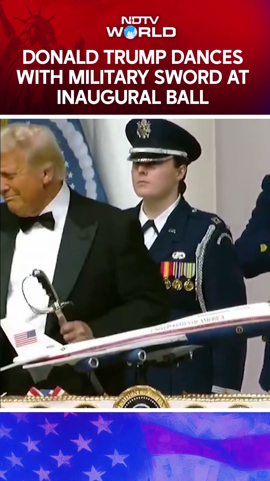 Trump Dance | Donald Trump Dances With Military Sword At Inaugural Ball