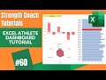 Excel athlete dashboard tutorial  strength coach tutorials  dsmstrength