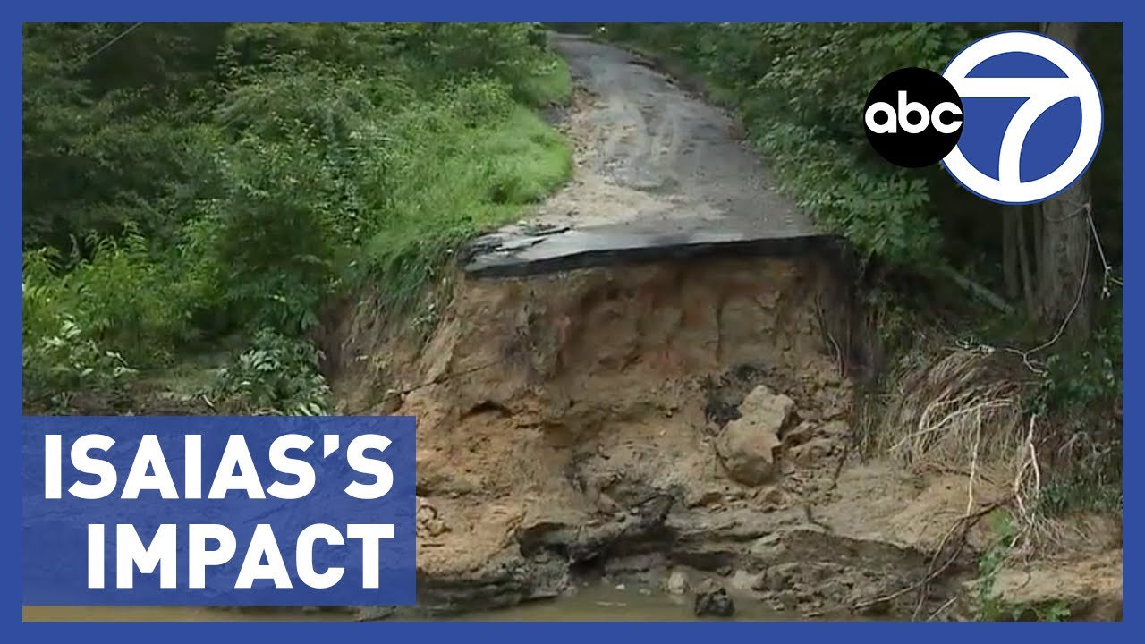 Isaias's Impact: washed out roads leave some Calvert County homes with no access in or out