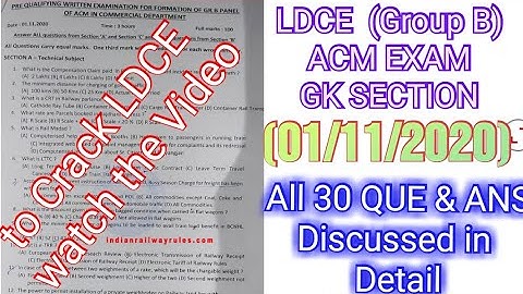 LDCE ACM Group B Exam (GK section ) Question Paper on 01/11/2020
