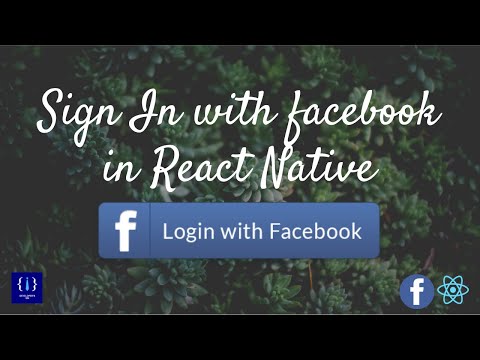 Facebook Sign In - #React Native (react-native-fbsdk)