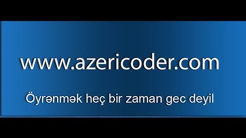 Php dərs-2. Dəyişkənlər