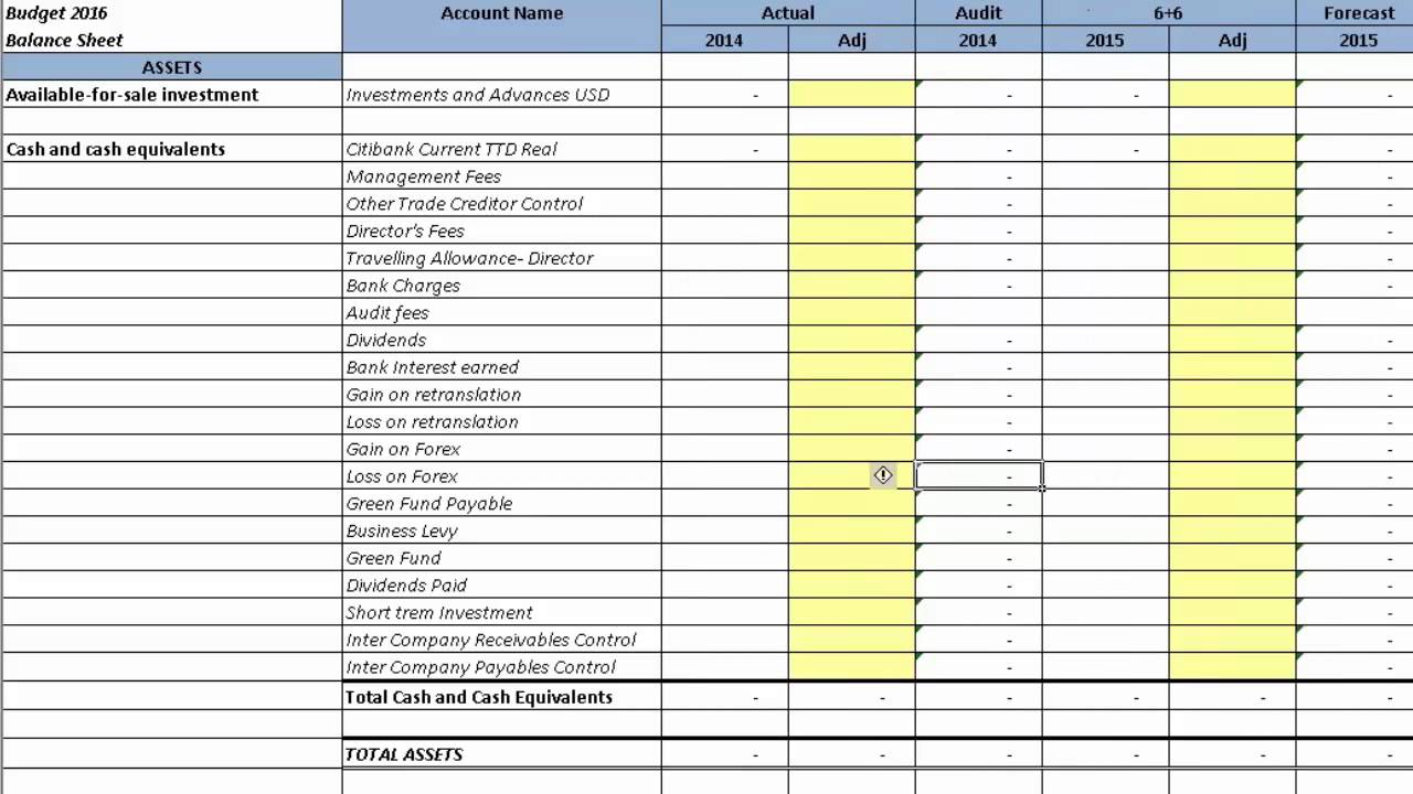 Budgeted Balance Sheet and Cashflow - YouTube