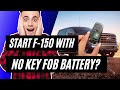 How to start a 2021 Ford F-150 with dead key fob battery