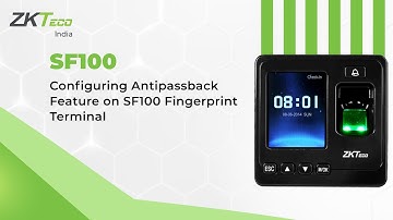 Configuring Antipassback Feature on SF100 Fingerprint Terminal