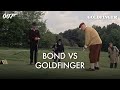 Goldfinger  007 and auric play golf  sean connery  james bond