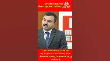 Difference between  thermodynamics and  heat transfer? ||#upsc #shorts #video #ese #mechanical