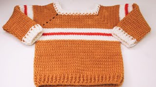 Supper easy crochet Sweater/কুশিকাটার বাচ্চাদের সোয়েটার( ১থেকে ২বছর )/maksuda lima