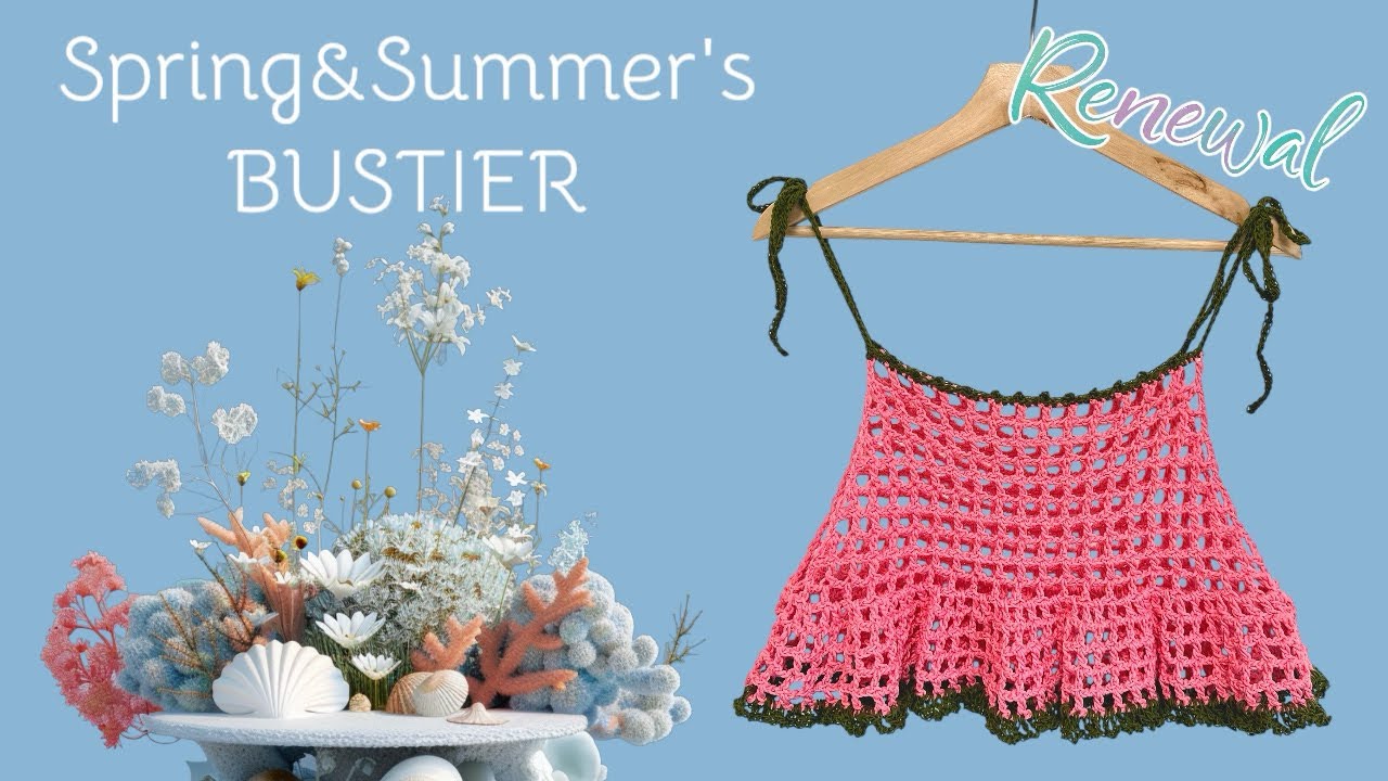 Crochet] I improved the bustier I knitted previously 🧶💓Easy and