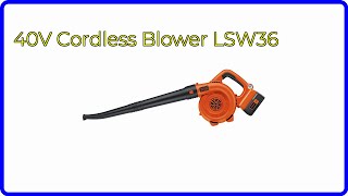 REVIEW (2026): 40V Cordless Blower LSW36. ESSENTIAL details. screenshot 4