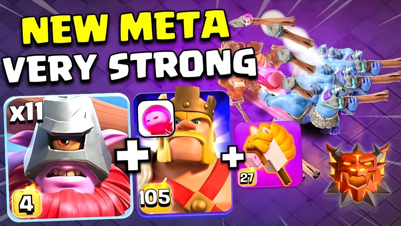 BEST THROWER + STICK HORSE Attack Strategy😱🔥TH18 Rank BATTLE Attack Strategy | Coc | Gaming Frank