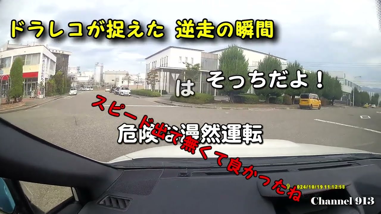 ドラレコが捉えた逆走の瞬間！ 分離帯の先で逆走した女性ドライバー