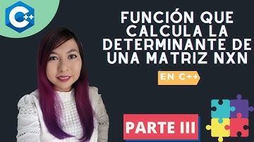 Funciones parte 3: Cómo calcular la determinante de una matriz de nxn utilizando funciones en C++