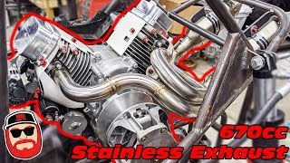 Supercharged 670cc Predator Stainless Exhaust Build