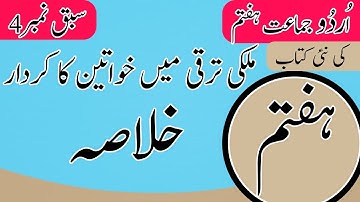 Class 7 Urdu Chapter 4 - 7th Class Urdu Chapter 4 Khulasa - Urdu Class 7 Chapter 4