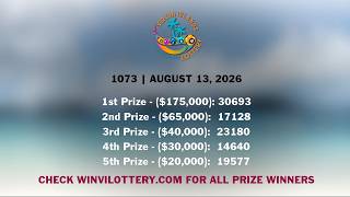 VI Lottery Drawing Results for Back to School Ticket - August 13 2026