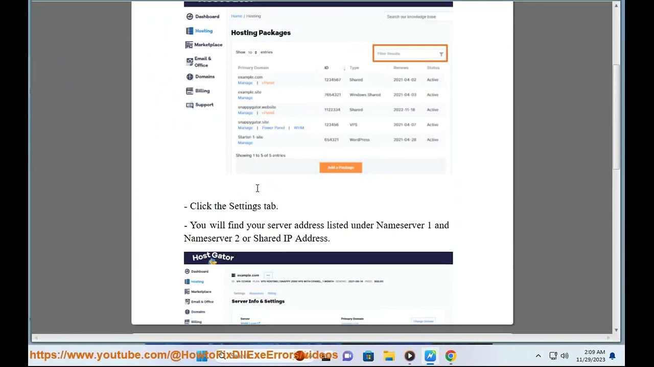 Locate Server Address on Hostgator hosting (Who is my server on Hostgator?)