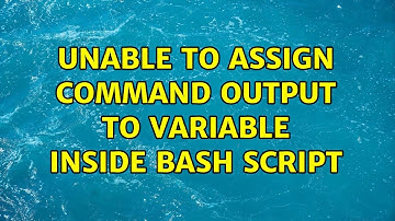 Unable to assign command output to variable inside bash script