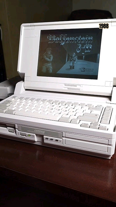 Compaq SLT/286 from 1988 with Wolfenstein 3D game #shorts #retrogaming