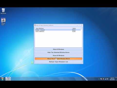 How To Use Hide All Open Windows Software