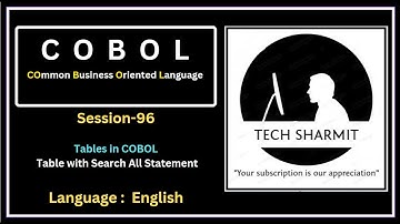 Table in COBOL Program: Search  all Statement  to Find Data in COBOL Table (Session-96) English