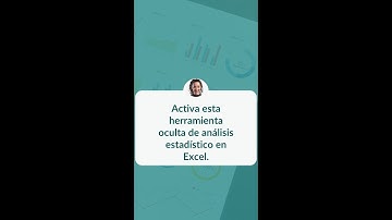 ¿Cómo ACTIVAR la herramienta de ANÁLISIS ESTADÍSTICO en EXCEL?