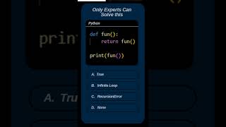 Only Coding Masters Can Solve This! 🔥 Write Your Answer in the Comments! python exercise #shorts