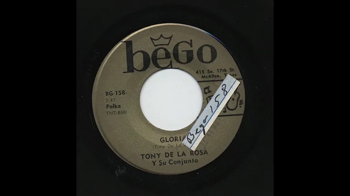 Tony De La Rosa - Gloria - Bego bg-158-
