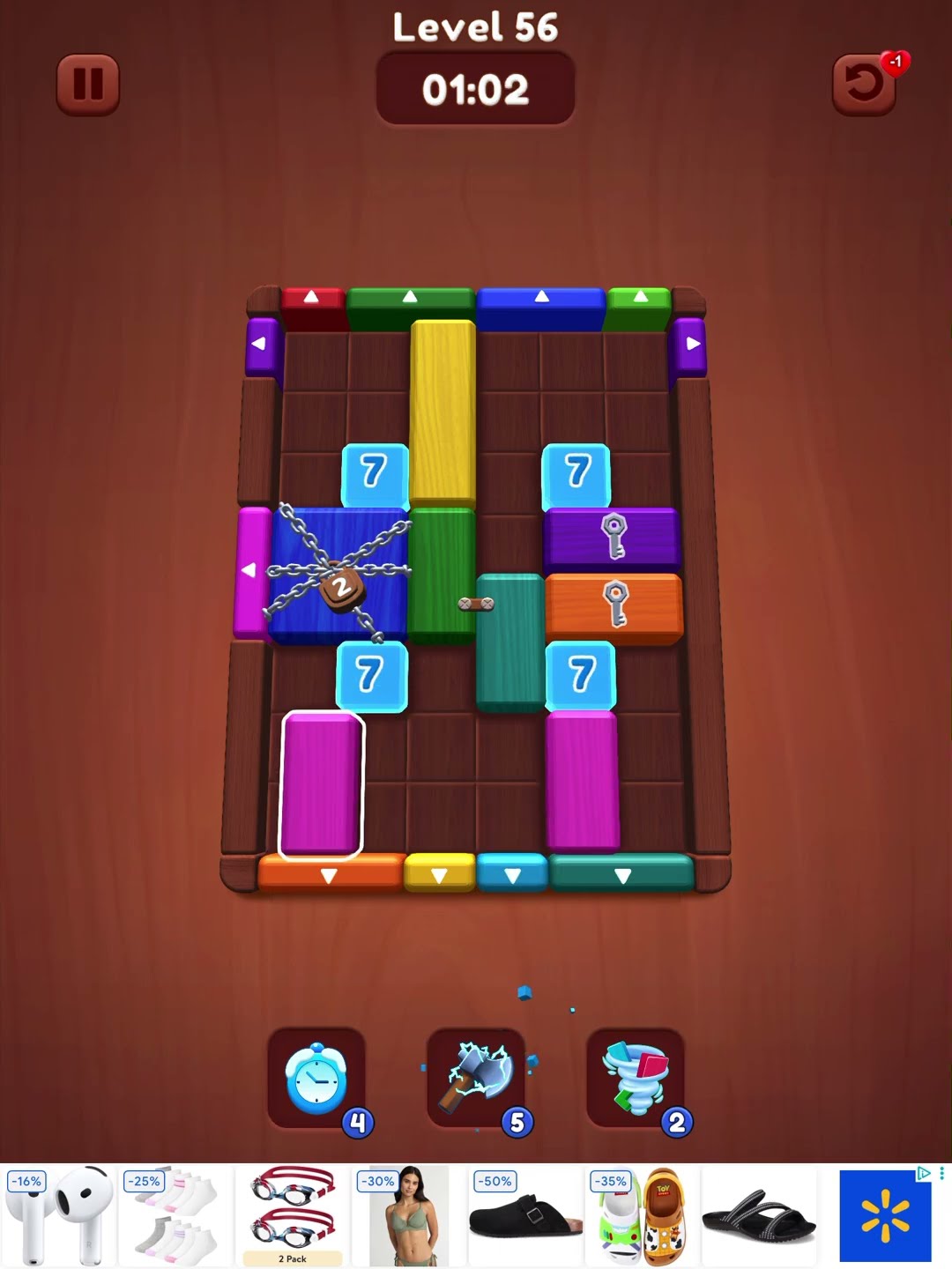 Woody puzzle slide out level 56 6-28-26 - YouTube
