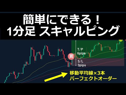 【1分足スキャルピング】簡単に利益を狙えるEMA3本を使った戦略公開