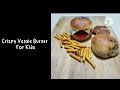 Kids Loved This Crispy Veggie Burger 🍔 | Healthy Homemade Burger Recipe #food #ytshorts #shorts 