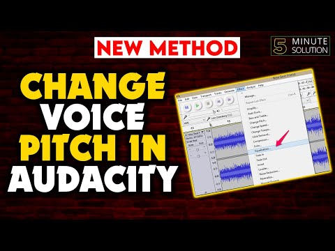 How to change voice pitch in audacity 2022 - YouTube