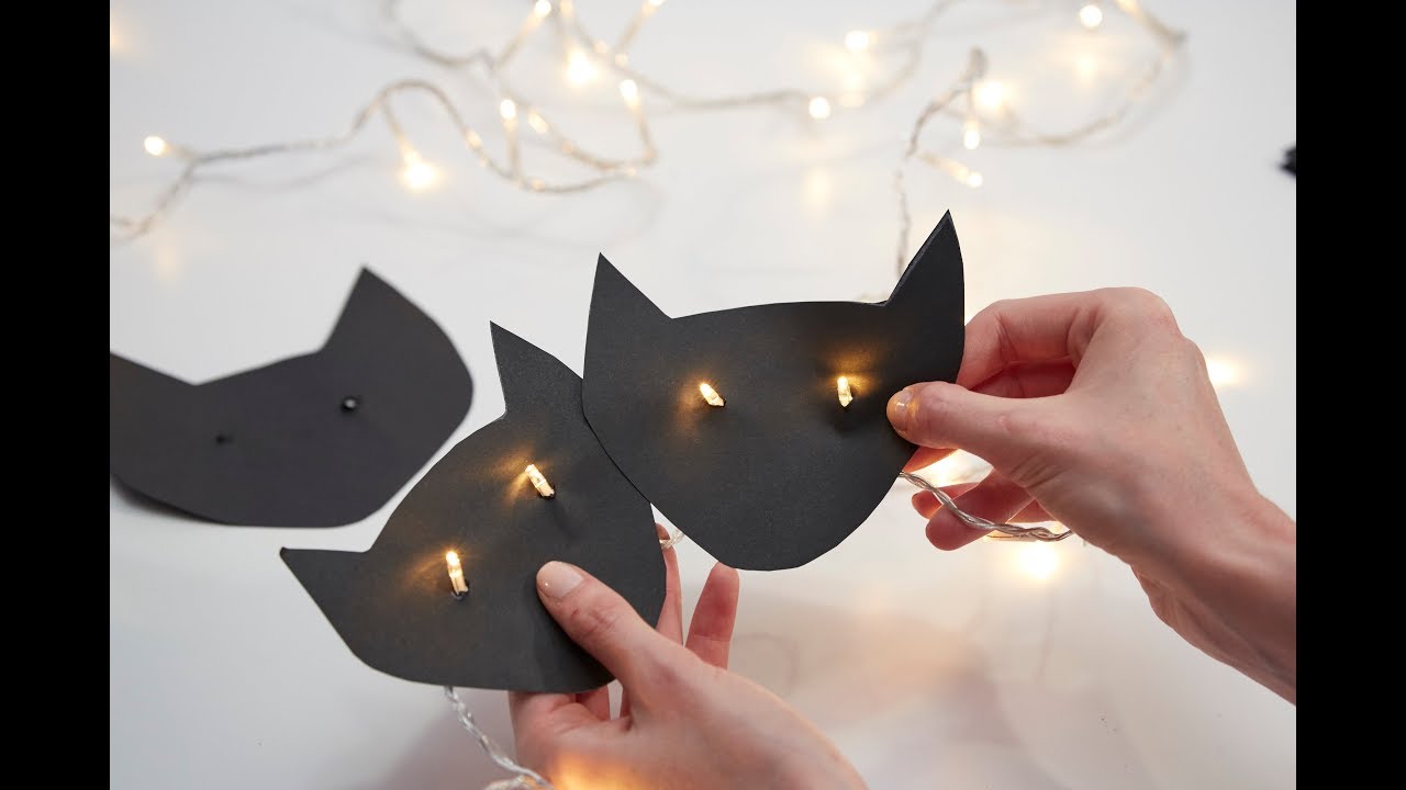 Halloween | Glowing Cat’s Eyes Decoration | Snazaroo - YouTube