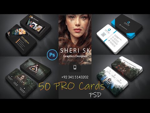 50 Professional Business Card Design Templates In PSD Files |English| |Photoshop Tutorial|