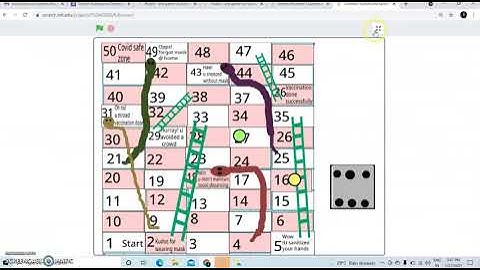 Covidian snakes and ladders made using SCRATCH