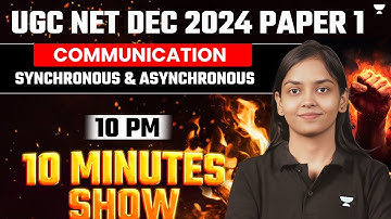 UGC NET Dec 2024 Paper 1| Synchronous & Asynchronous Communication - New Topic🔥 | By Kanupriya Ma