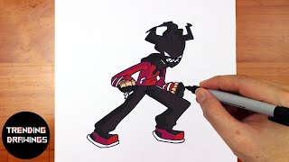 How To Draw FNF MOD Character - A.G.O.T.I. Easy Step by Step