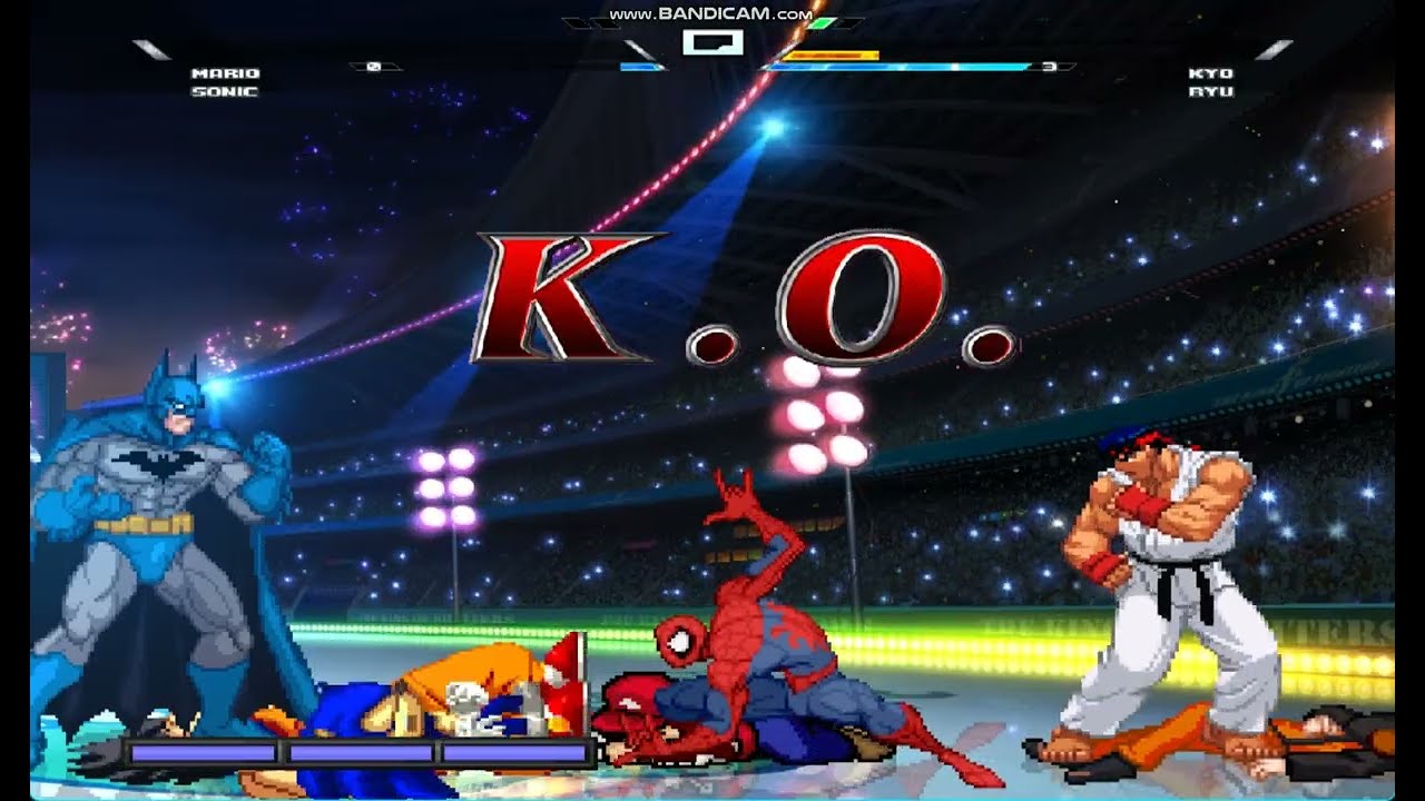 Mario/Sonic/Goku/Naruto vs. Kyo/Ryu/Spider-Man/Batman