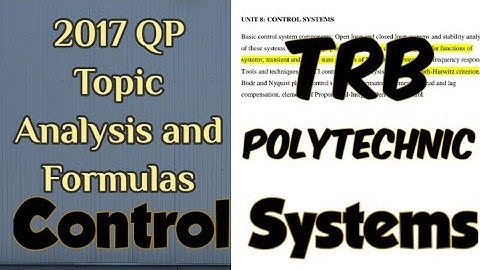 TRB 2017 Polytechnic Control Systems/trb polytechnic ece preparation/trb polytechnic ece books/trb