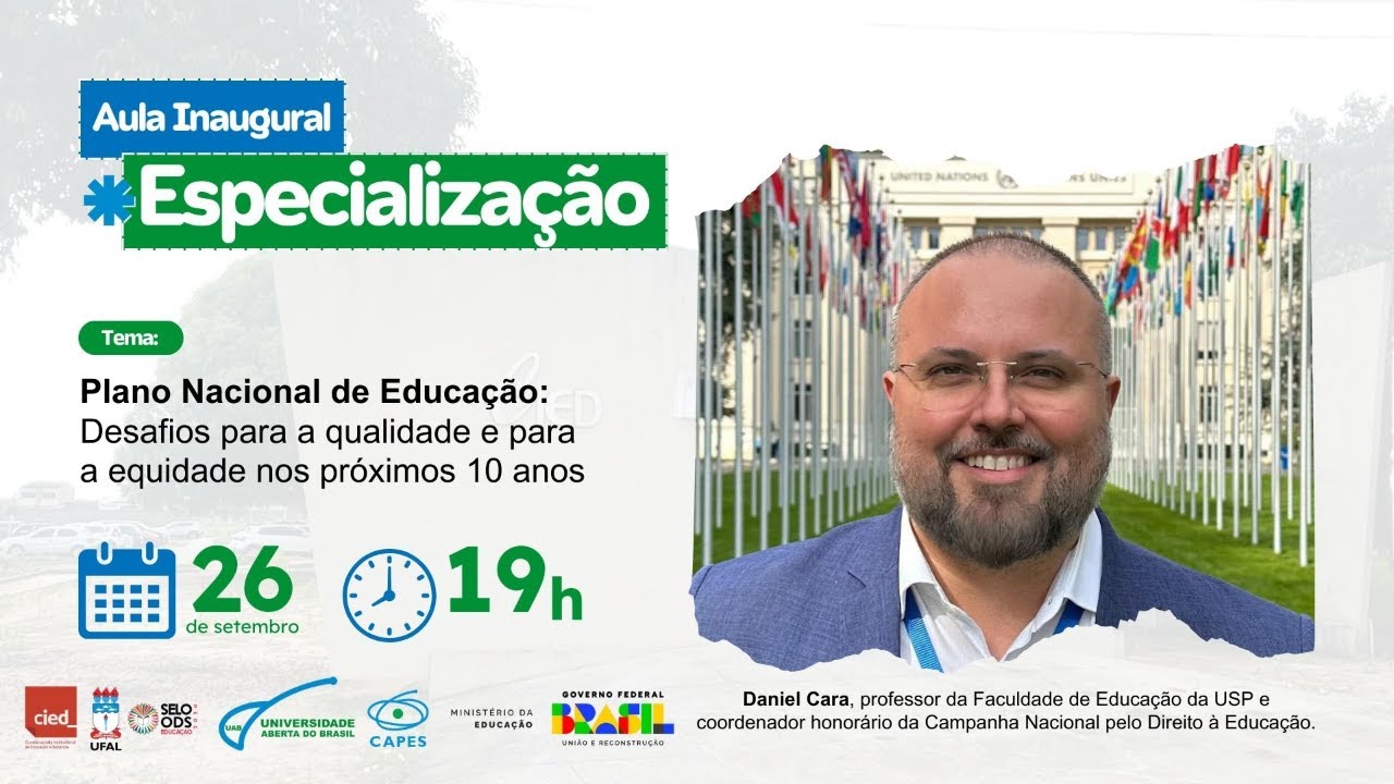 Aula inaugural da especialização UAB
