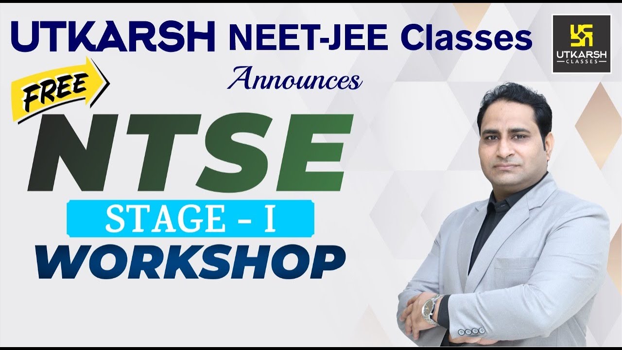 NTSE Stage 1 | Free Offline/Online Workshop | Utkarsh Neet Jee | SV Singh Sir