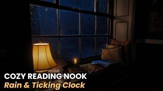 Cozy Reading Nook | Ticking Clock, Turning Pages & Soft Rain on Glass for Sleep, Study & Relax screenshot 4